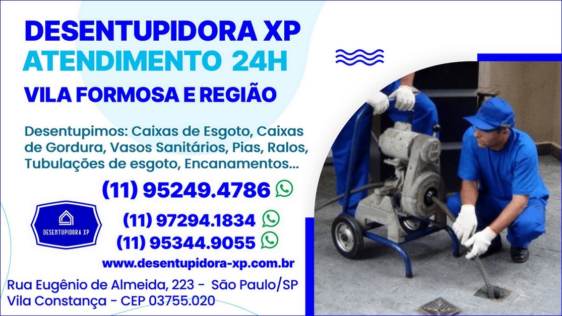 Desentupidora na Vila Formosa e região