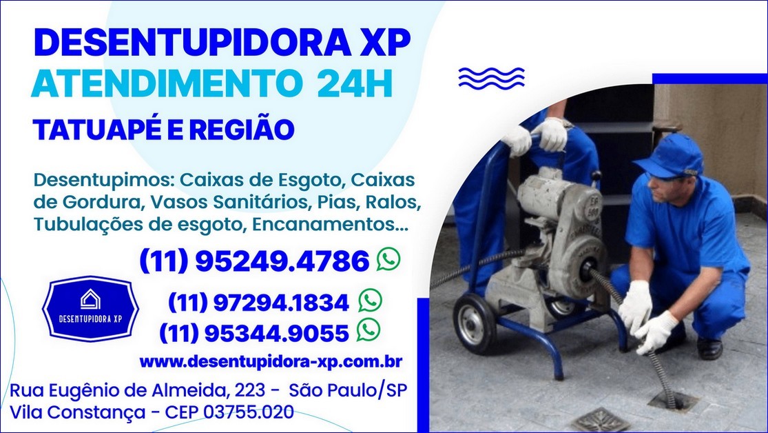 Desentupidora no Tatuapé e região